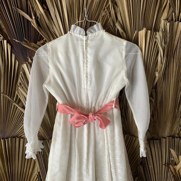 Vintage 70s Girls Dress Prairie Dress Cottagecore - Picture 5 of 6